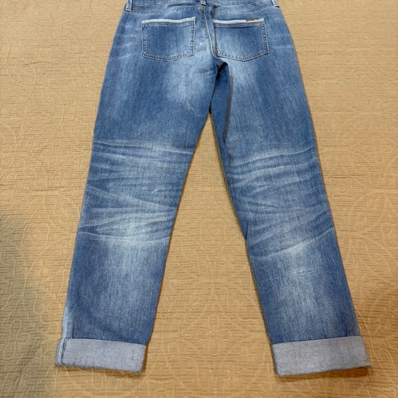 WHBM Jeans Womens 2 Blue The Girlfriend Distressed Light Wash Stretch Denim - Picture 7 of 9